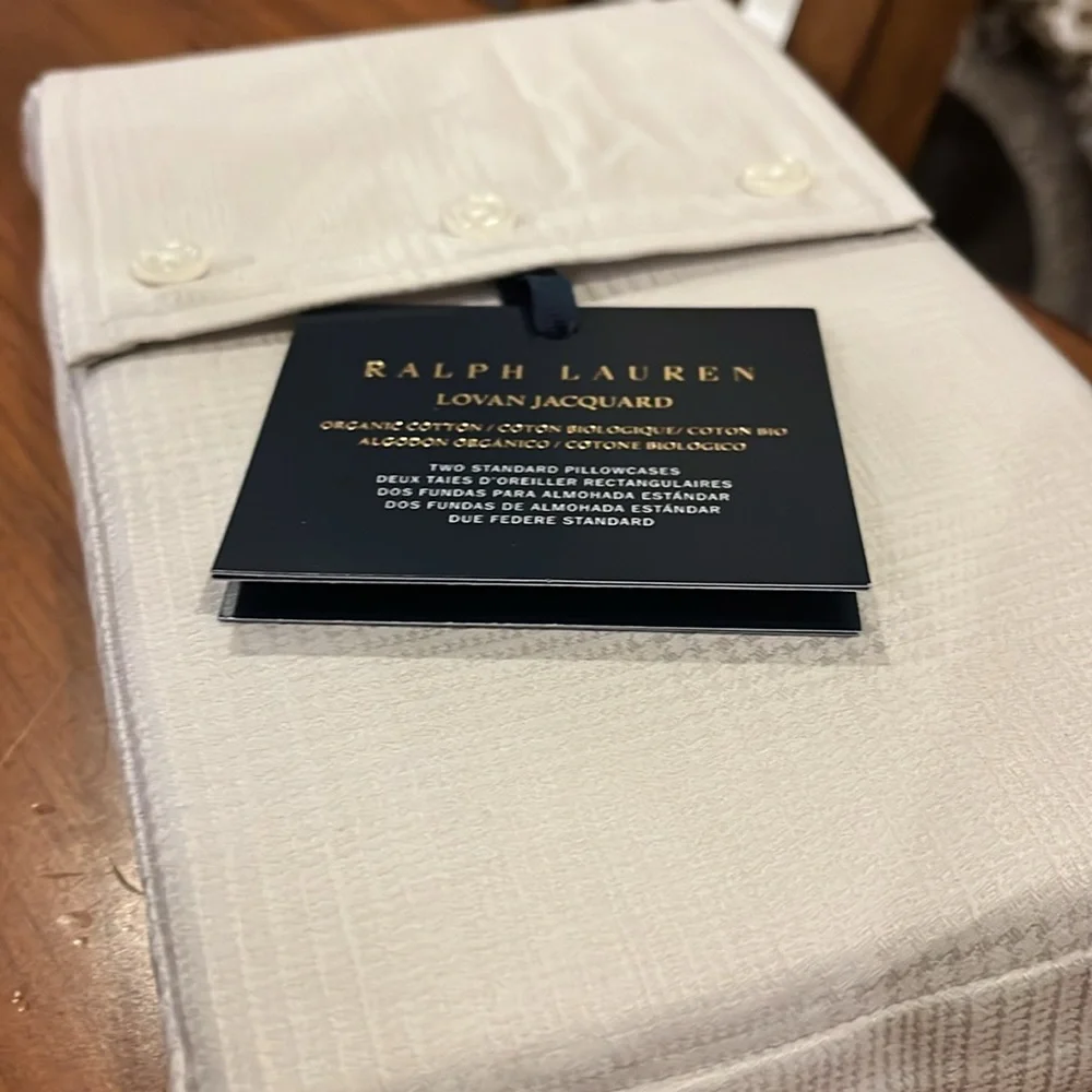 Ralph Lauren Lovan Jacquard King Sheet Set Flat Deep Fitted + 2 Pillowcases